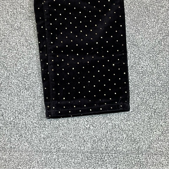 Talbots High Rise Straight Leg Curvy Polka Dot Pants Womens Size 4 Black Career - Picture 7 of 10